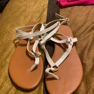 White sandals